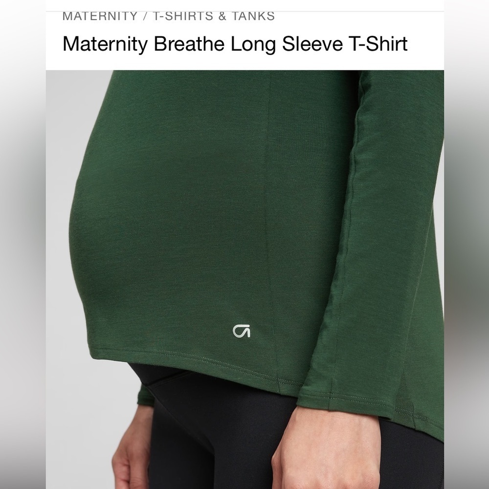 Maternity Breathe Long Sleeve T-Shirt- RED- size L - Picture 3 of 5